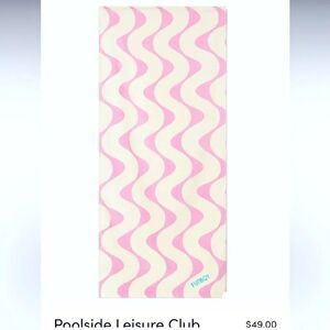 Funboy Poolside Leisure club retro pattern beach towel NWT
